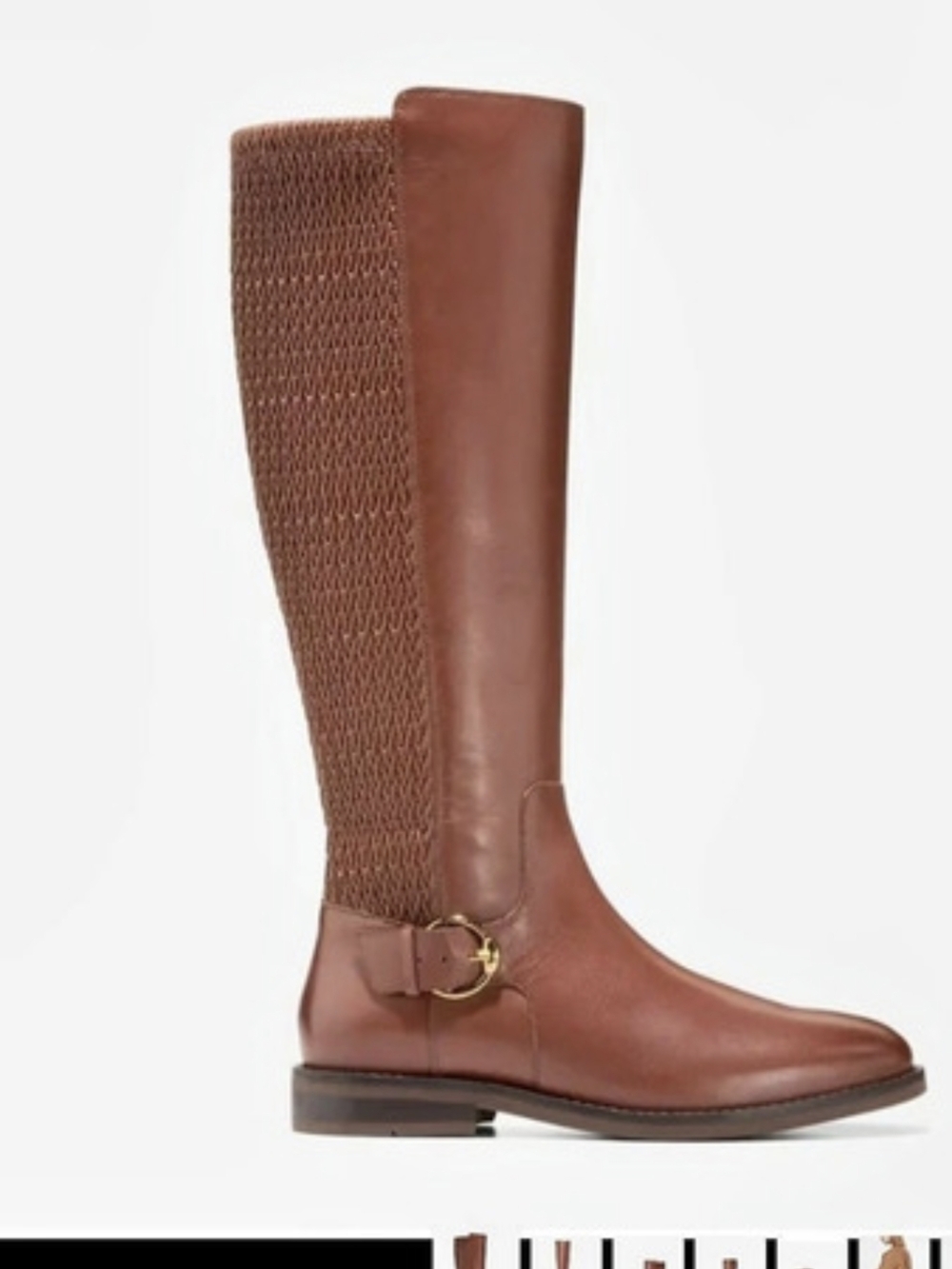 Cole Haan Clover Brown Tall Brown Leather Boots Size 9.5